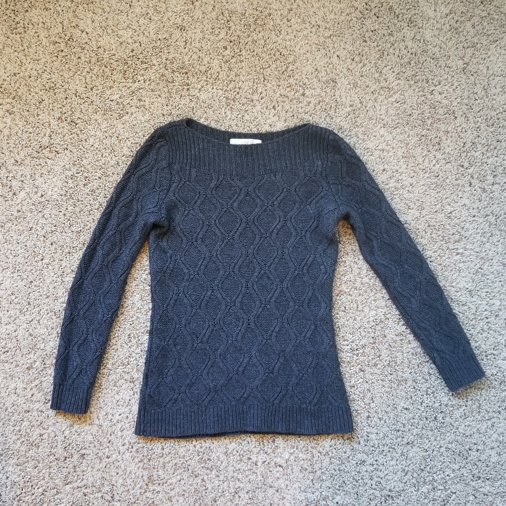 Loft | Boatneck Cableknit Sweater